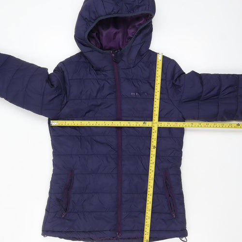 Freedom Trail Womens Purple Size 8 Hooded Puffer Jacket