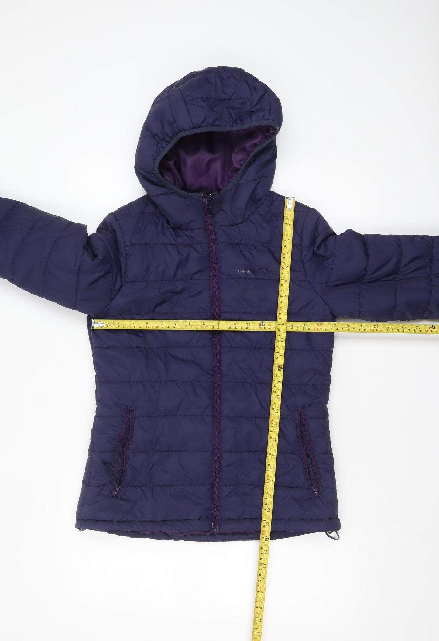 Freedom Trail Womens Purple Size 8 Hooded Puffer Jacket