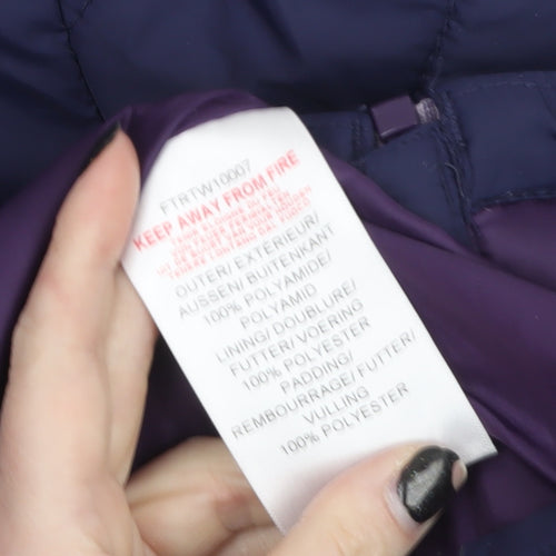 Freedom Trail Womens Purple Size 8 Hooded Puffer Jacket