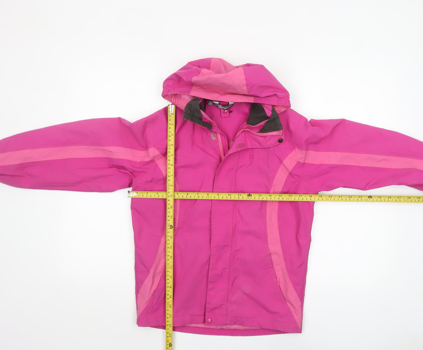 Hi Gear Girls Pink Waterproof Hooded Rain Coat Jacket 9-10 Years