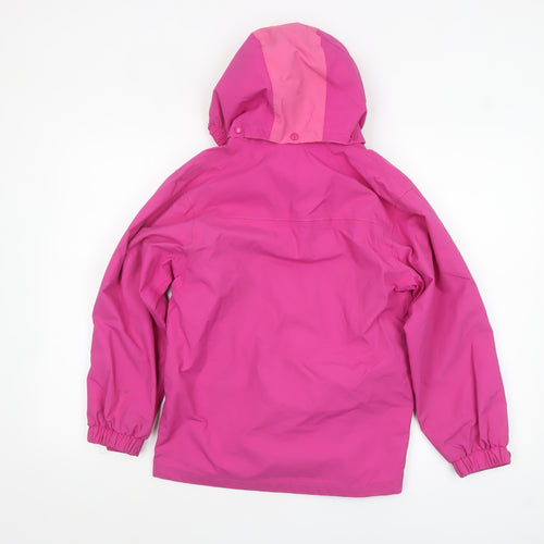 Hi Gear Girls Pink Waterproof Hooded Rain Coat Jacket 9-10 Years