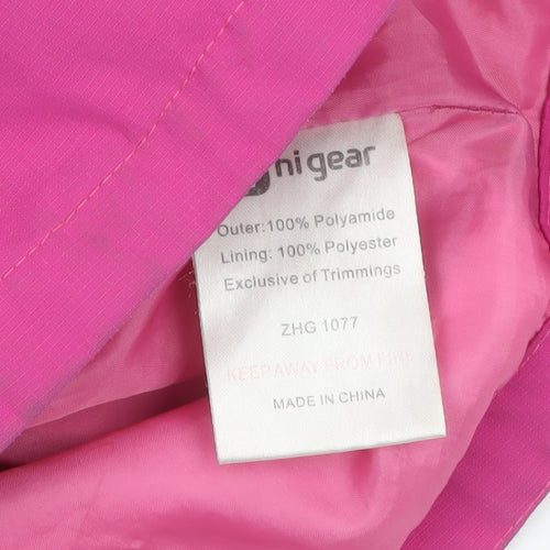 Hi Gear Girls Pink Waterproof Hooded Rain Coat Jacket 9-10 Years