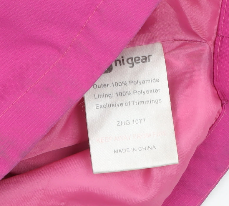 Hi Gear Girls Pink Waterproof Hooded Rain Coat Jacket 9-10 Years