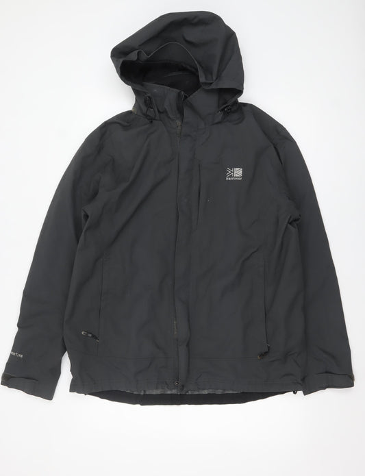 Karrimor Men’s Black Waterproof Hooded Rain Jacket L Regular Fit