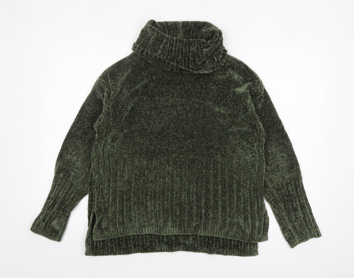 Verve Ami Women’s Green Roll Neck Long Sleeve Chunky Knit Jumper M