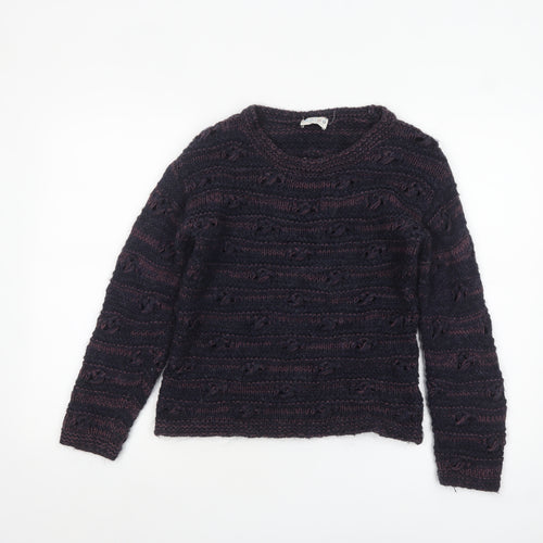 Marks and Spencer Women Blue Mix Size 8 Knit Pullover Jumper