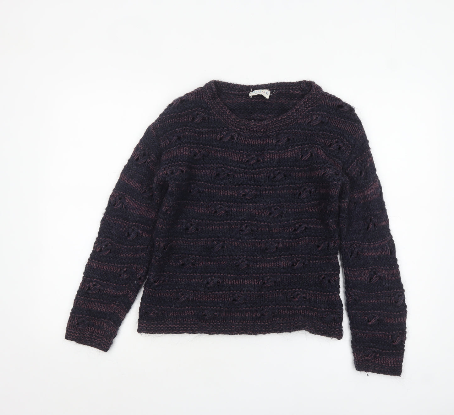 Marks and Spencer Women Blue Mix Size 8 Knit Pullover Jumper