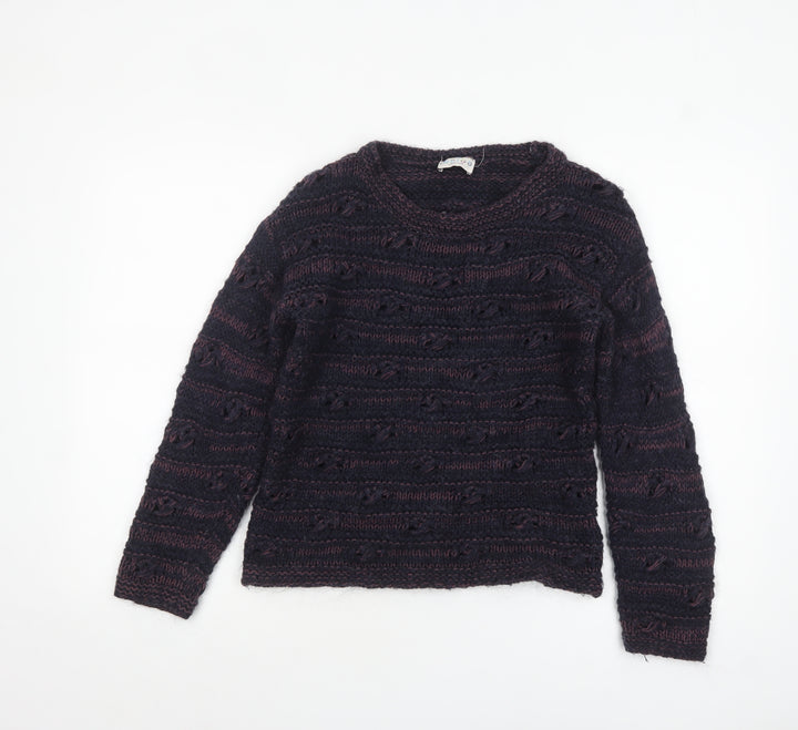Marks and Spencer Women Blue Mix Size 8 Knit Pullover Jumper