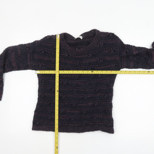 Marks and Spencer Women Blue Mix Size 8 Knit Pullover Jumper
