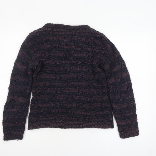 Marks and Spencer Women Blue Mix Size 8 Knit Pullover Jumper