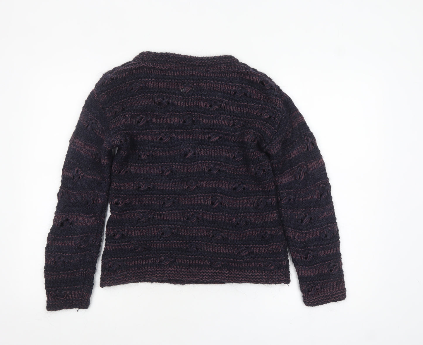 Marks and Spencer Women Blue Mix Size 8 Knit Pullover Jumper