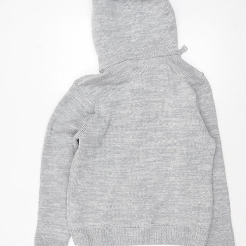 SoulCal & Co Women’s Grey Hooded Button Cardigan UK 18 Acrylic Blend