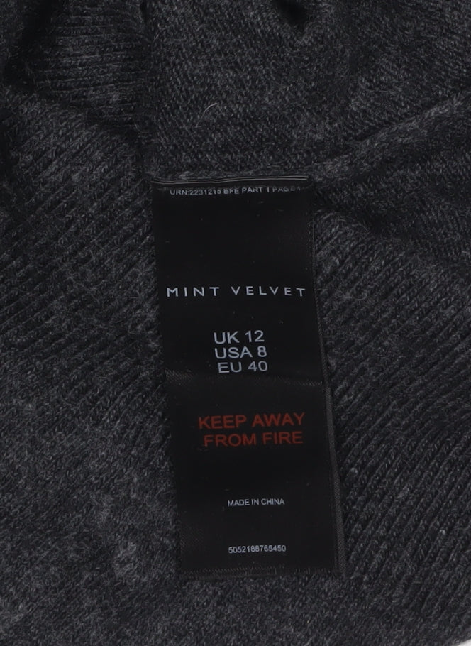 Mint Velvet Women's Black Sequin High Neck Jumper Size 12