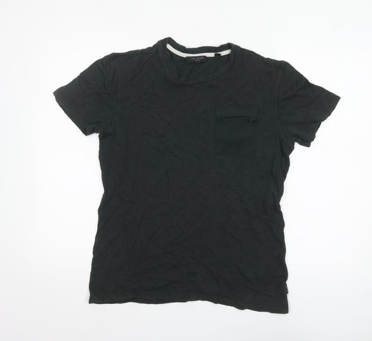 Ted Baker Men's Green Short Sleeve Crew Neck Cotton T-Shirt Size M