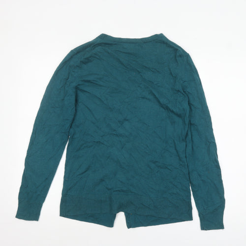 Gap Women's Green V-Neck Cotton Button Cardigan M