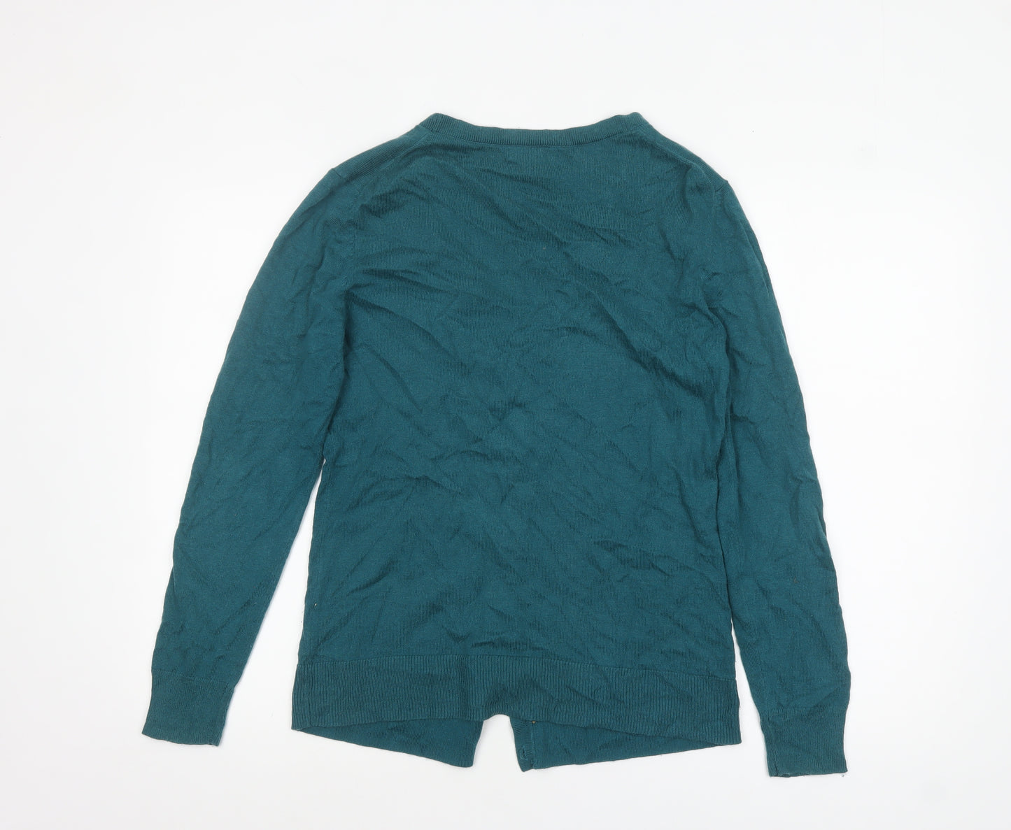Gap Women's Green V-Neck Cotton Button Cardigan M