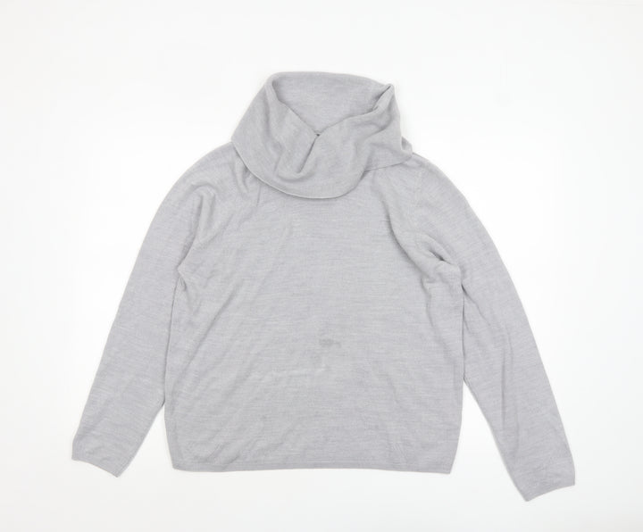 Marks and Spencer Women’s Grey Roll Neck Knit Jumper Size 18