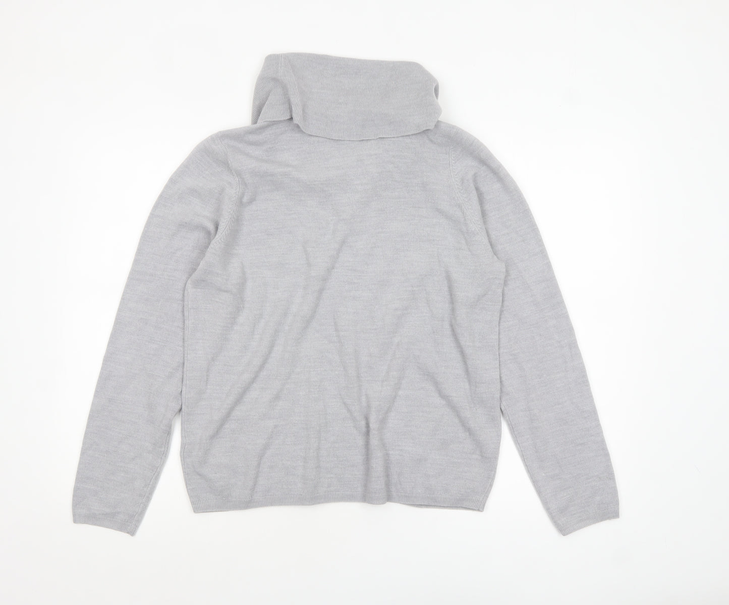 Marks and Spencer Women’s Grey Roll Neck Knit Jumper Size 18