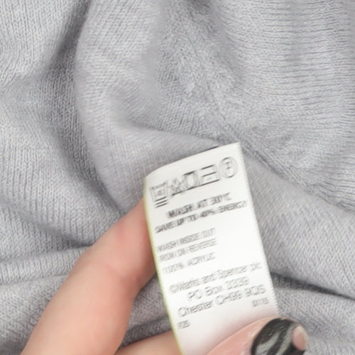 Marks and Spencer Women’s Grey Roll Neck Knit Jumper Size 18