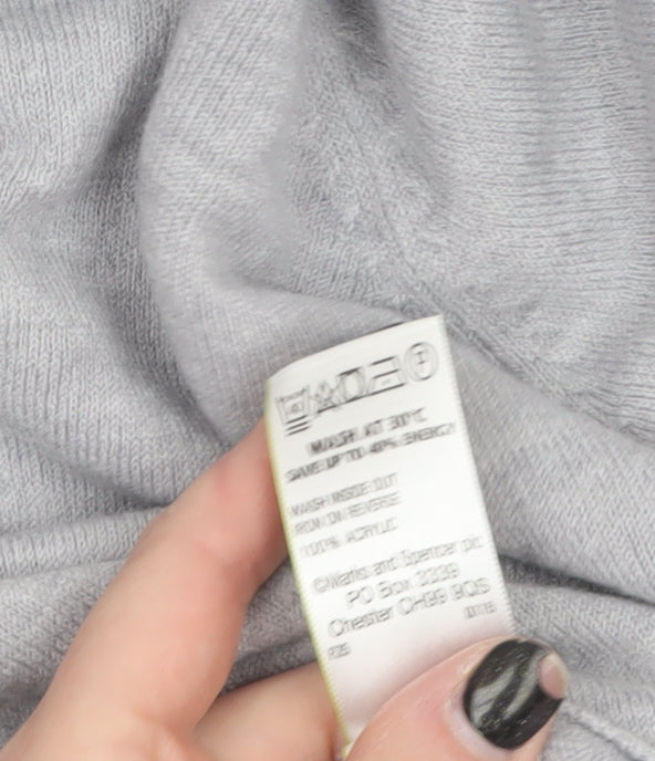 Marks and Spencer Women’s Grey Roll Neck Knit Jumper Size 18