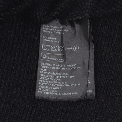 H&M Women’s Black Boat Neck Knit Pullover Jumper XS