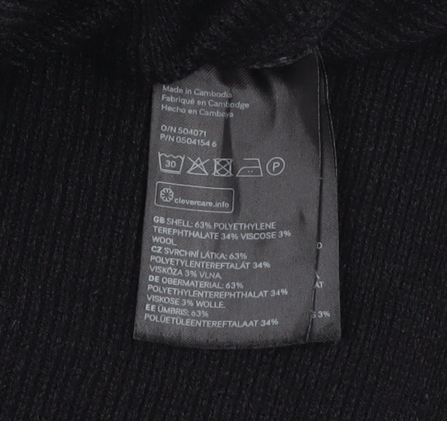 H&M Women’s Black Boat Neck Knit Pullover Jumper XS