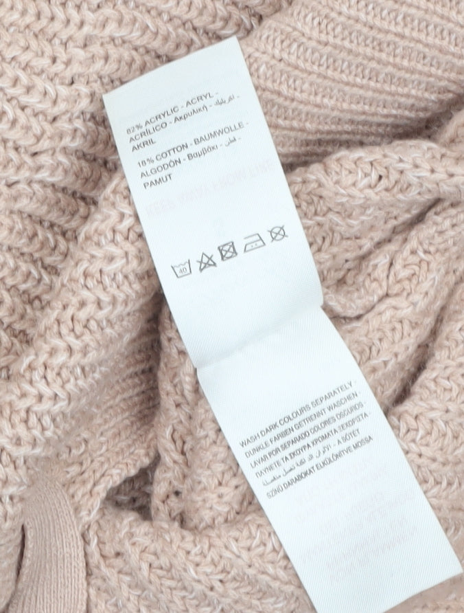 Peacocks Women's Beige V-Neck Knit Pullover Jumper Size S