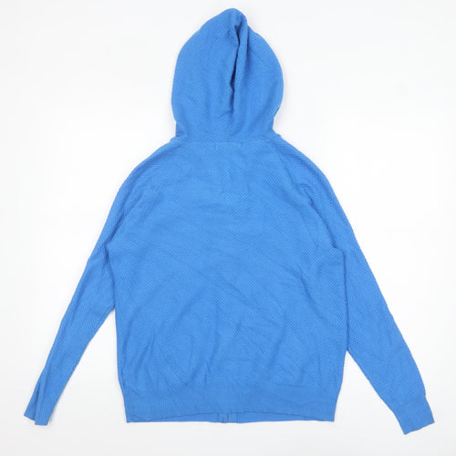 Marks and Spencer Women’s Blue Full Zip Hooded Cardigan S