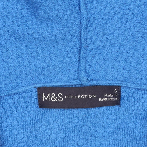 Marks and Spencer Women’s Blue Full Zip Hooded Cardigan S