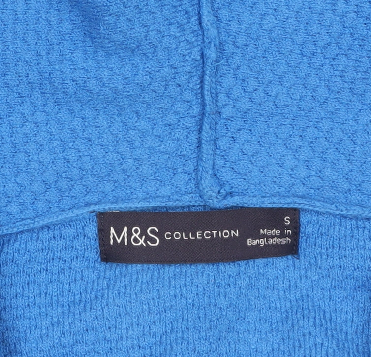 Marks and Spencer Women’s Blue Full Zip Hooded Cardigan S