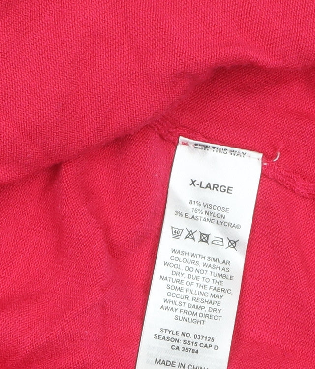 Precis Petite Women's Pink Viscose Knit Cardigan XL Petite
