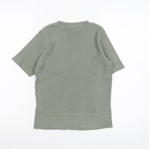Marks and Spencer Women’s Green V-Neck Knit T-Shirt Size 12