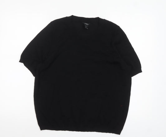 Lindex Women’s Black Short Sleeve Basic T-Shirt Size L