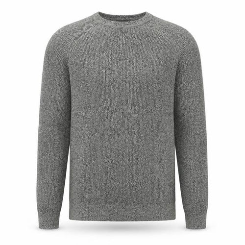 Zara Man Men's Grey Cotton Knit Crew Neck Jumper Size M