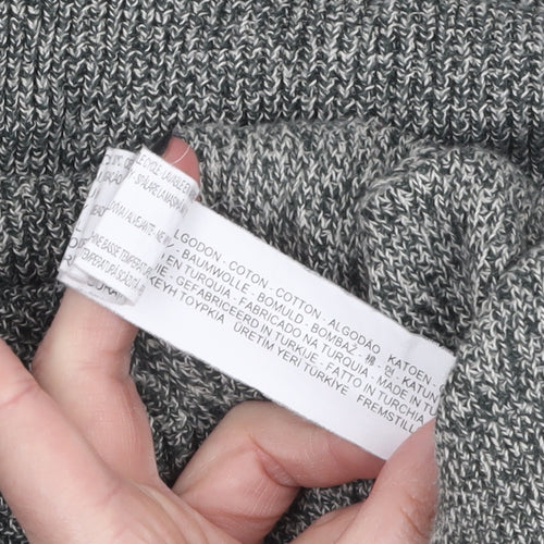 Zara Man Men's Grey Cotton Knit Crew Neck Jumper Size M
