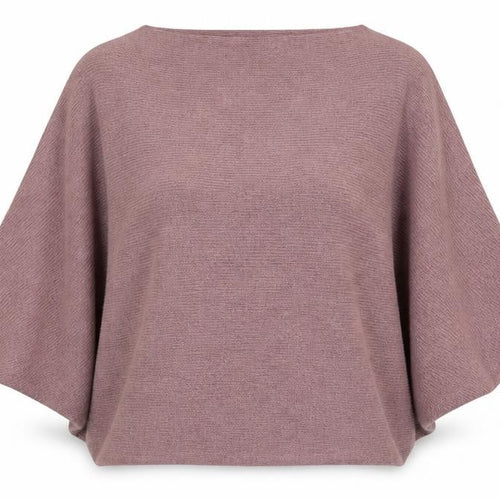 Jacqueline de Yong Womens Pink M Cape Knit Jumper Relaxed Fit