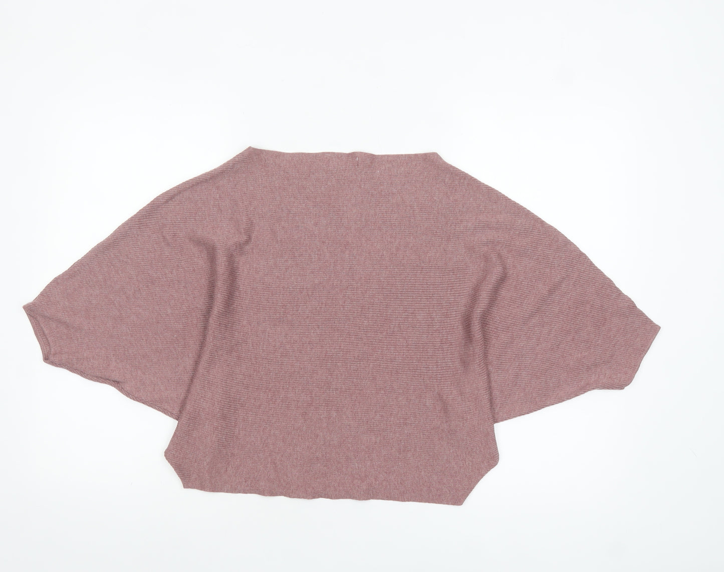 Jacqueline de Yong Womens Pink M Cape Knit Jumper Relaxed Fit