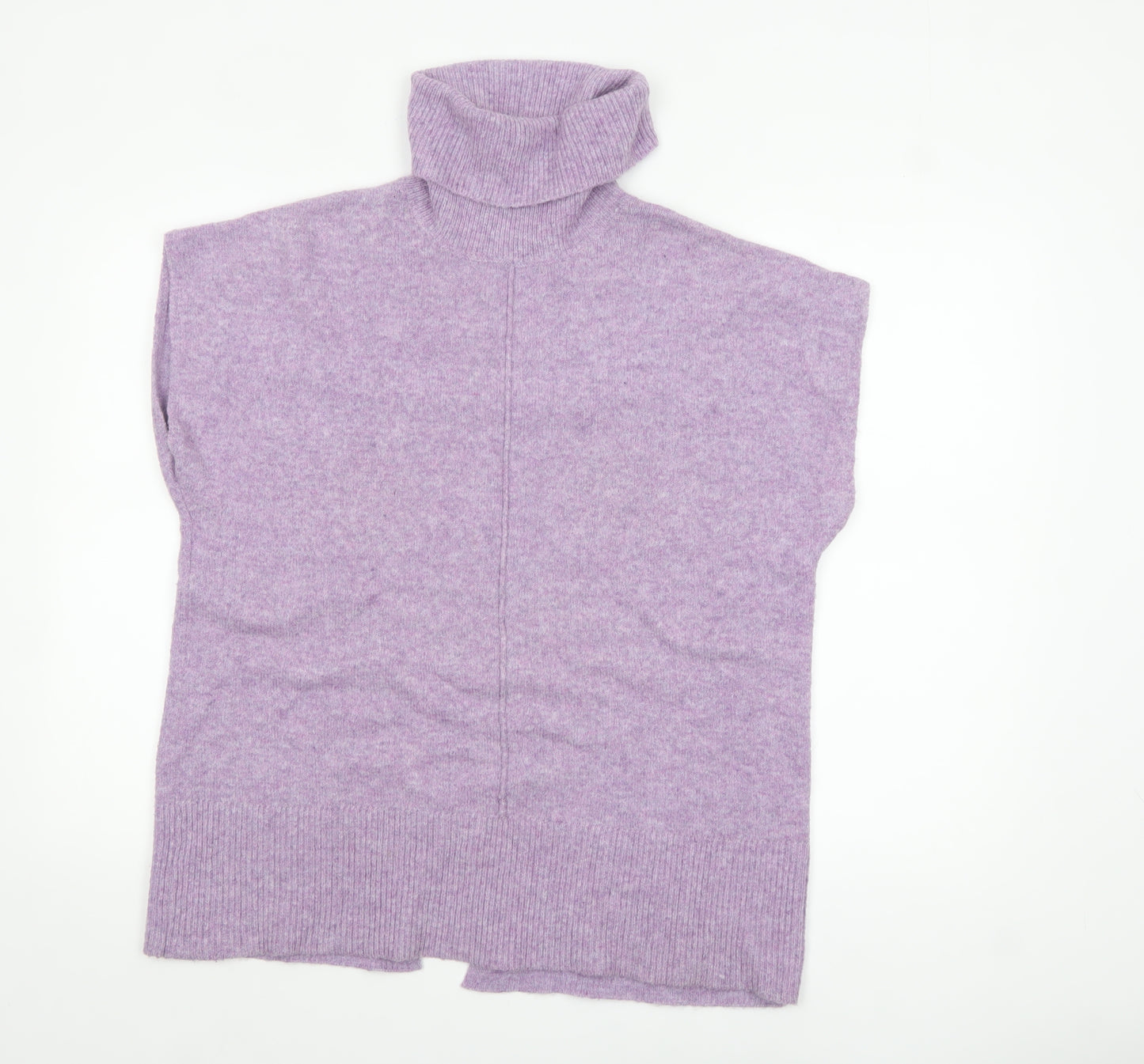 Tu Women’s Purple Roll Neck Sleeveless Knit Jumper Size 10