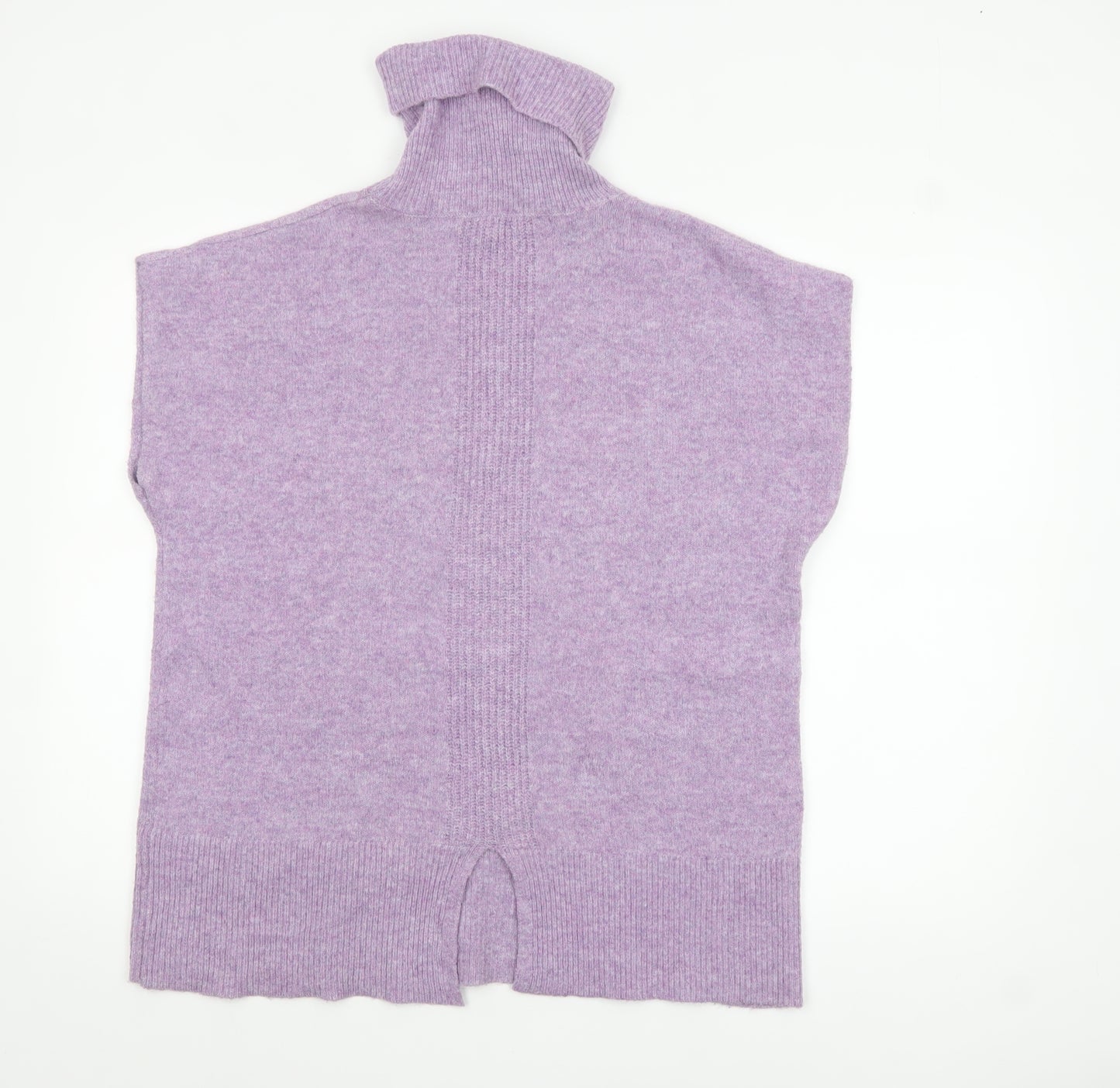 Tu Women’s Purple Roll Neck Sleeveless Knit Jumper Size 10