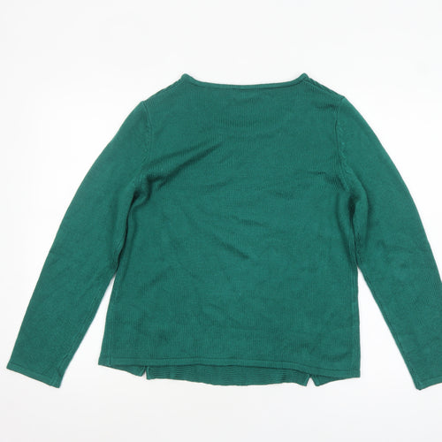 Ambria Women's Green Size 12 Pullover Jumper Knit Acrylic Long Sleeve