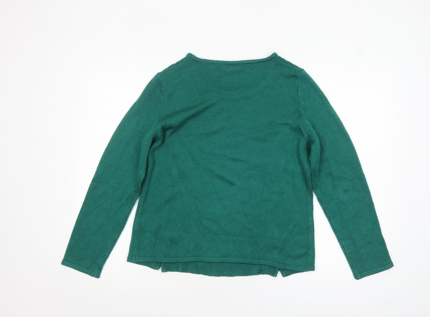 Ambria Women's Green Size 12 Pullover Jumper Knit Acrylic Long Sleeve