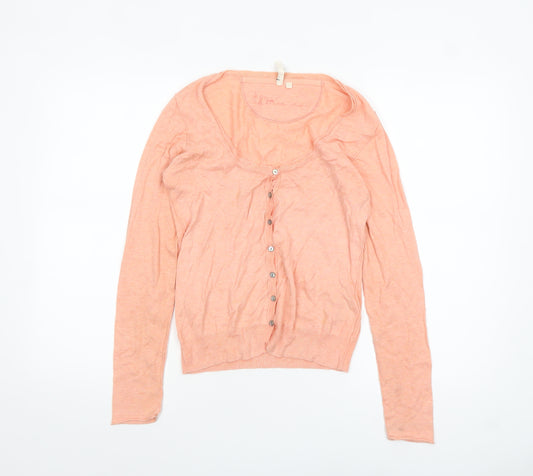 Harvest Women's Pink Cotton Button Cardigan Size 10