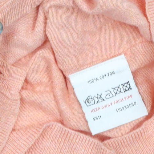 Harvest Women's Pink Cotton Button Cardigan Size 10