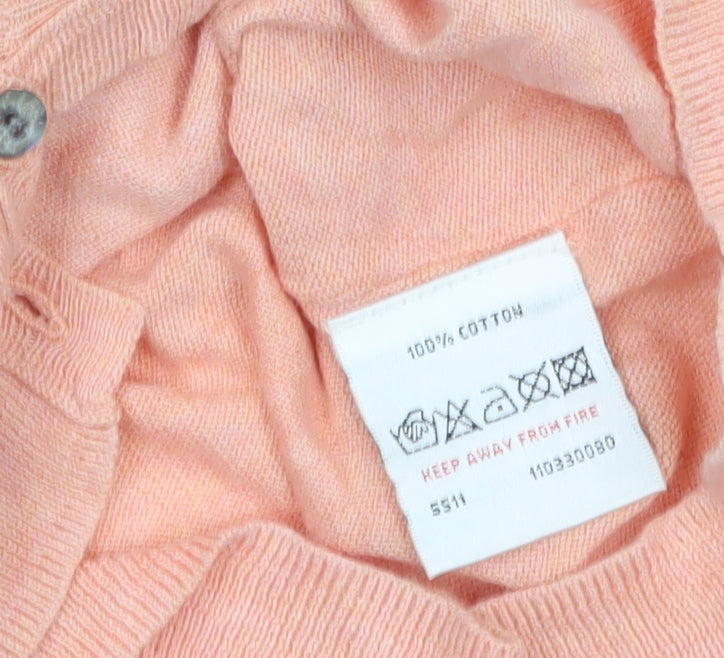 Harvest Women's Pink Cotton Button Cardigan Size 10