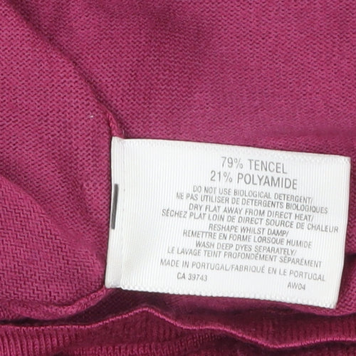 Country Casuals Women's Pink Mock Neck Long Sleeve Jumper L+