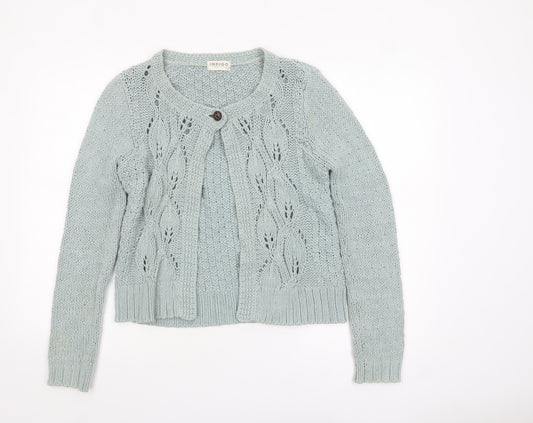 Marks and Spencer Women’s Green Knit Cardigan Size 14 Cotton Blend