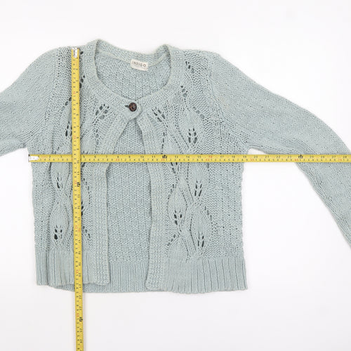 Marks and Spencer Women’s Green Knit Cardigan Size 14 Cotton Blend