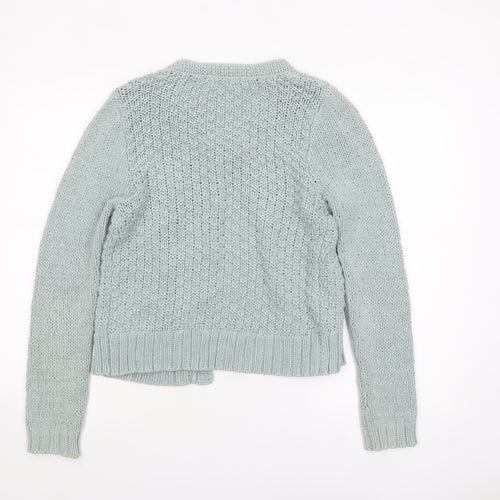Marks and Spencer Women’s Green Knit Cardigan Size 14 Cotton Blend