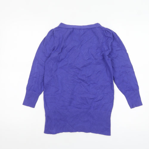 Autonomy Womens Purple Size 12 Lightweight Cotton Scoop Neck Jumper