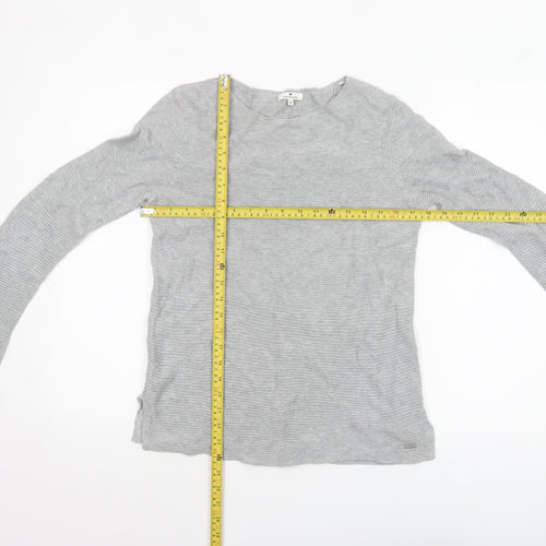 Tom Tailor Women's Grey Cotton Crew Neck Jumper Size S